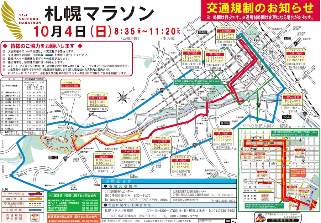 札幌マラソンの交通規制