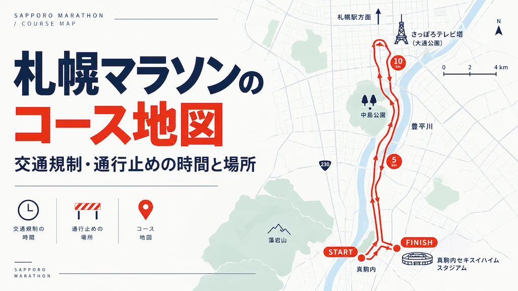札幌マラソンのコース地図